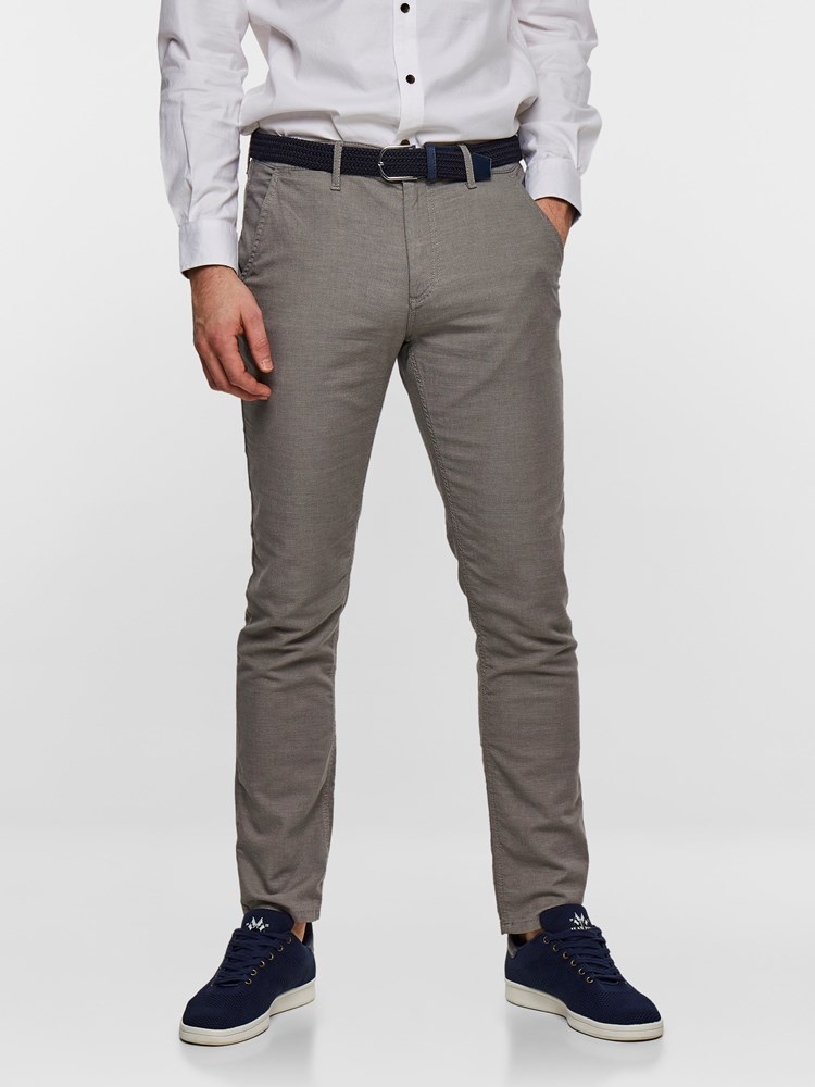 SLIM CHINO STRUCTURE STRETCH 7237631_IEF-MADEBYMONKIES-S19-Modell-front_75940_SLIM CHINO STRUCTURE STRETCH IEF.jpg_Front||Front