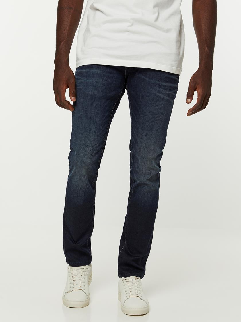 SKINNY SID BLUE COATED STRETCH JEANS D04
