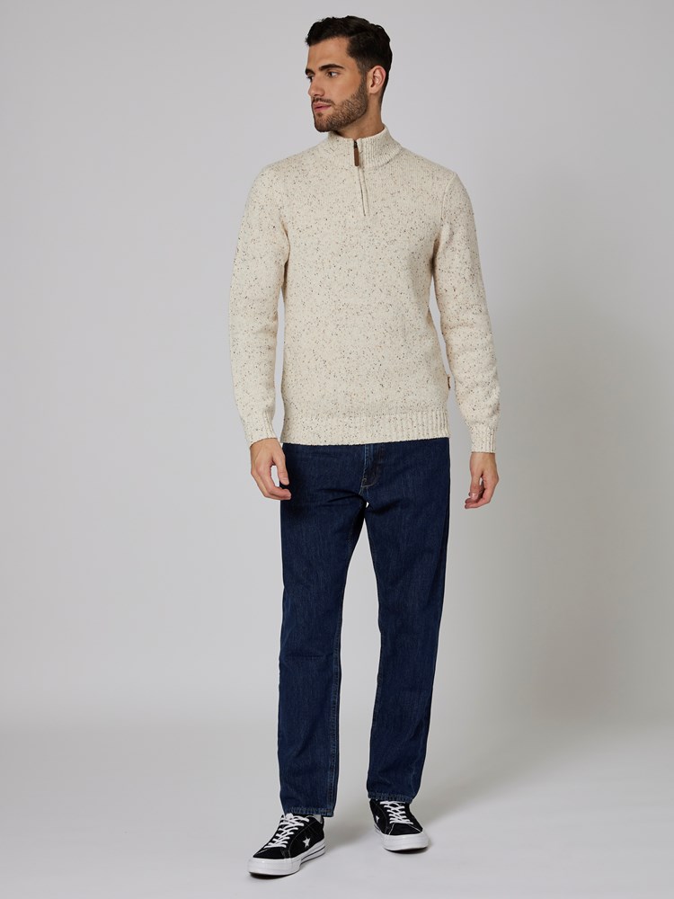 Tweed zip strikkegenser 7500316_O63-HENRYCHOICE-W22-Modell-Front_chn=boys_1657_Tweed zip strikkegenser O63 7500316.jpg_Front||Front
