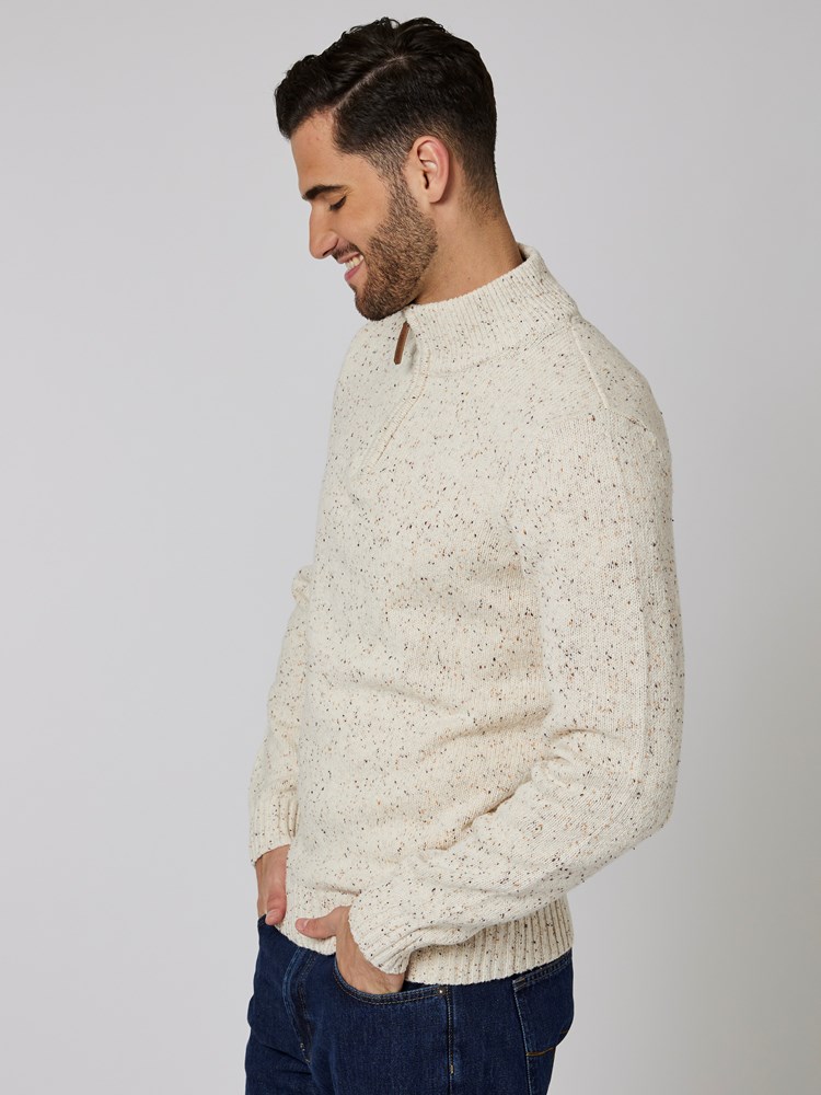 Tweed zip strikkegenser 7500316_O63-HENRYCHOICE-W22-Modell-Front_chn=boys_2861_Tweed zip strikkegenser O63 7500316.jpg_Front||Front