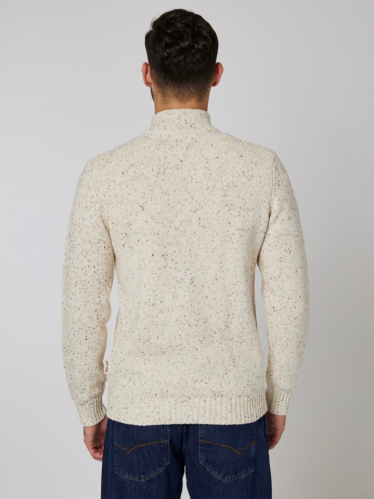Tweed zip strikkegenser 7500316_O63-HENRYCHOICE-W22-Modell-Front_chn=boys_8022_Tweed zip strikkegenser O63.jpg_Front||Front