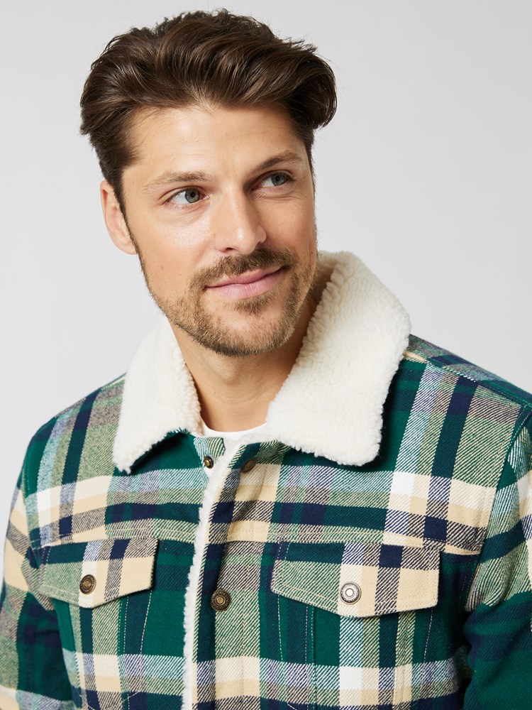 Check Sherpa trucker 7504300_GUL-HENRYCHOICE-A23-details_chn=boys_8029_Check Sherpa trucker GUL.jpg_