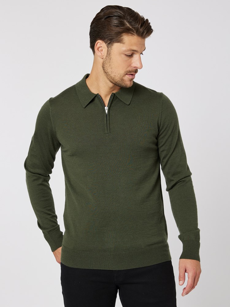 Merino zip strikkegenser 7505247_GUJ-MRCAPUCHIN-W23-Modell-Front_chn=boys_101.jpg_Front||Front