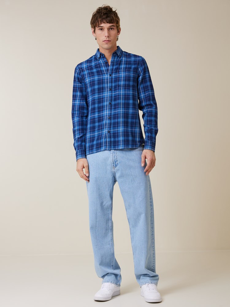 Checker Denim Shirt 7507614_DAA-HENRYCHOICE-S24-Modell-Front_chn=boys_1413_Checker Denim Shirt DAA.jpg_Front||Front