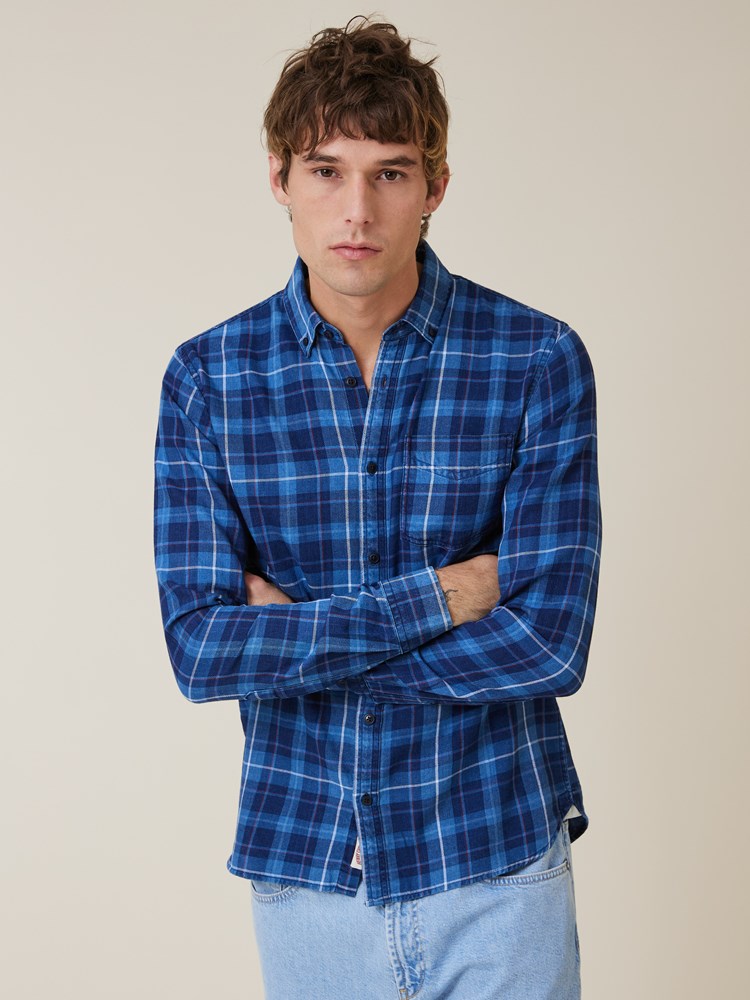 Checker Denim Shirt 7507614_DAA-HENRYCHOICE-S24-Modell-Front_chn=boys_3767_Checker Denim Shirt DAA.jpg_Front||Front