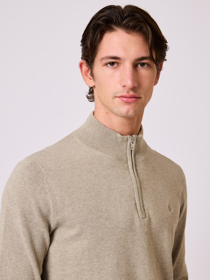 7510567 S67 Dammers zip neck Laurel oak melange 16_Dammers zip neck genser S67.jpg_