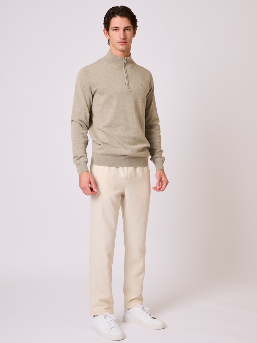 7510567 S67 Dammers zip neck Laurel oak melange 2_Dammers zip neck genser S67.jpg_