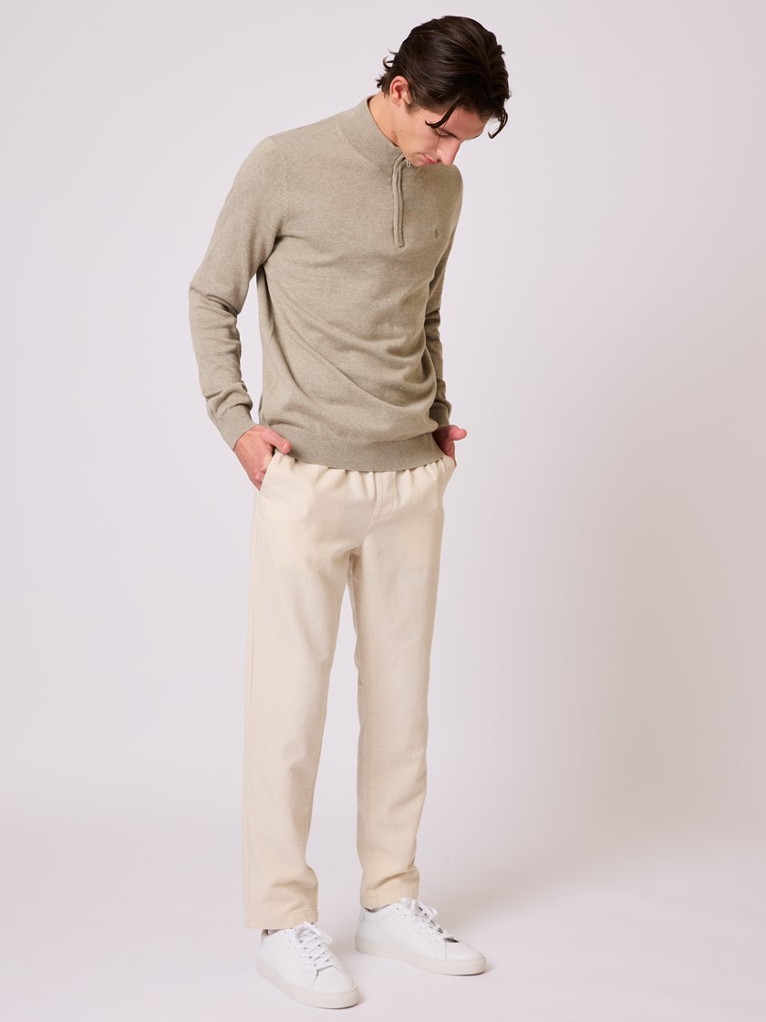 7510567 S67 Dammers zip neck Laurel oak melange 5_Dammers zip neck genser S67.jpg_