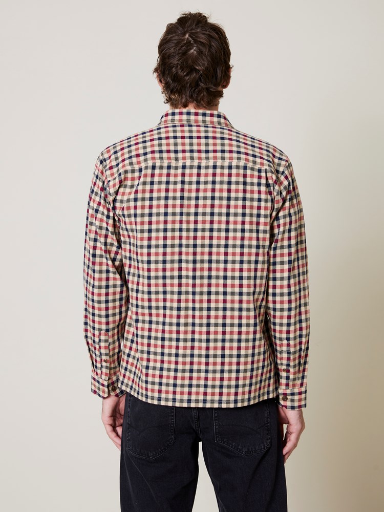 Worker check shirt Worker check shirt Pale khaki 9_Worker check shirt AAU.jpg_